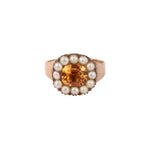 Georgian Topaz and Pearl Ring-Charlotte Sayers Antique Jewellery