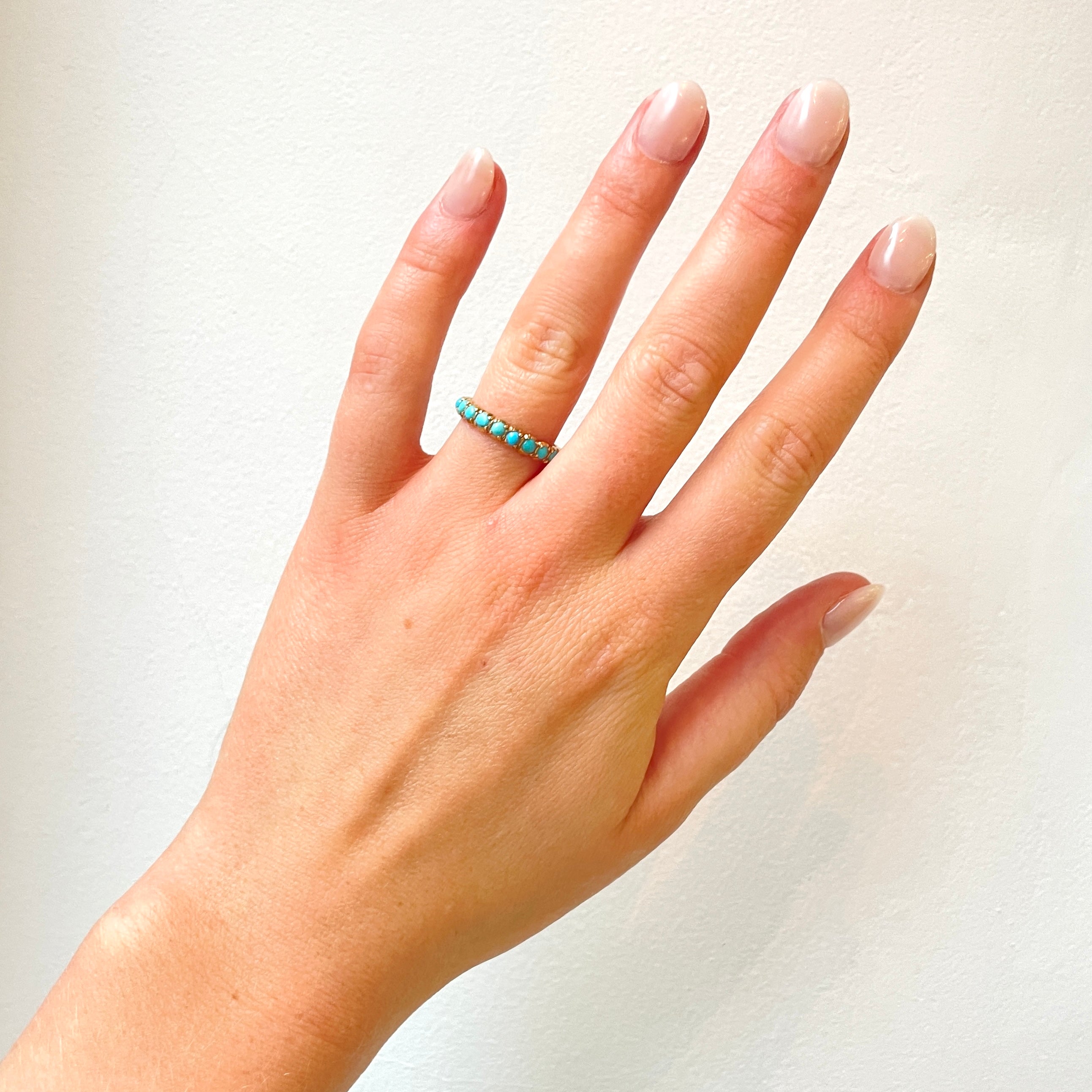 Georgian Turquoise Eternity Ring-Charlotte Sayers Antique Jewellery