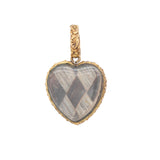 Georgian Turquoise Forget Me Not Gold Heart Pendant-Charlotte Sayers Antique Jewellery