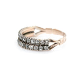 Georgian Two Row Diamond Ring-Charlotte Sayers Antique Jewellery