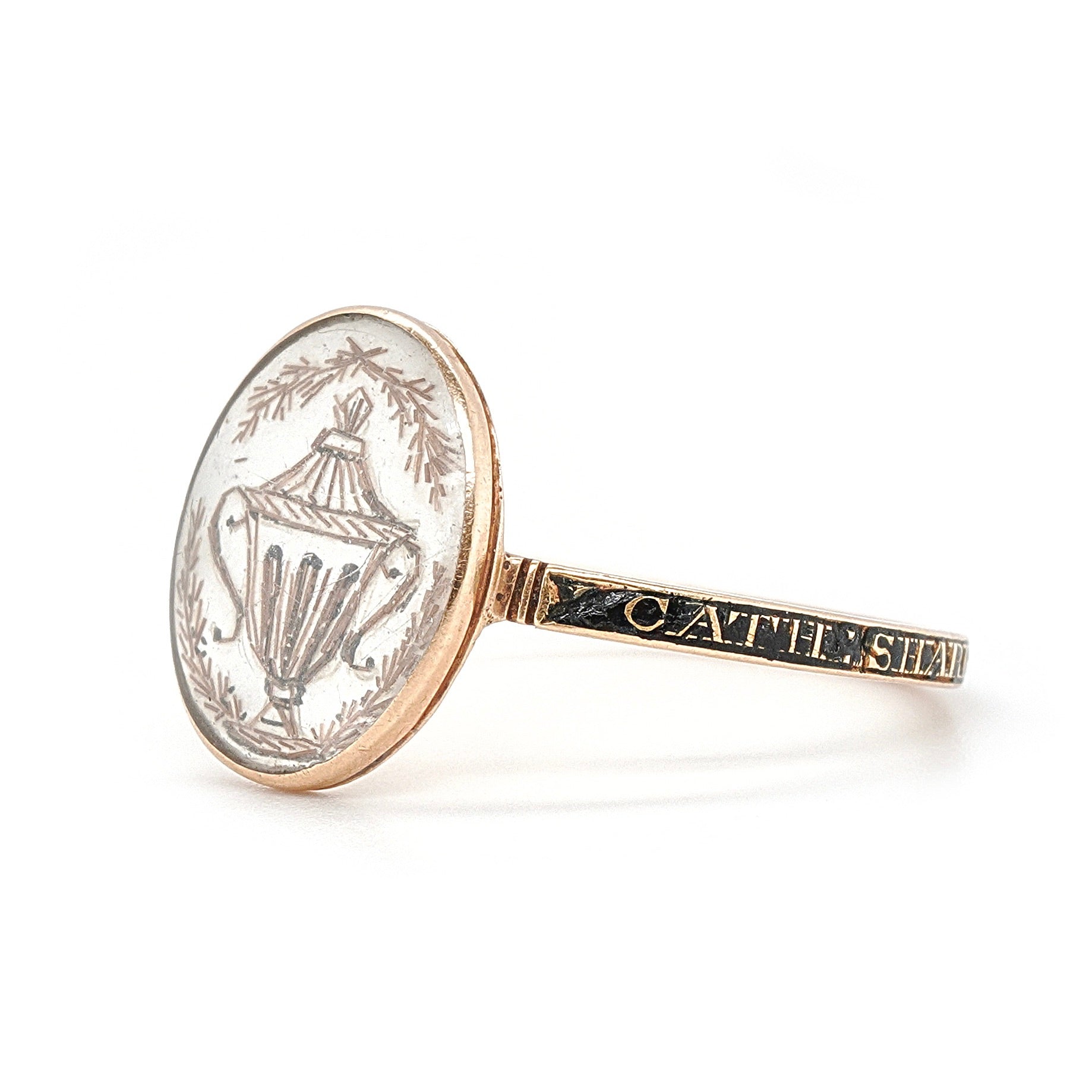 Georgian Urn Memorial Ring-Charlotte Sayers Antique Jewellery