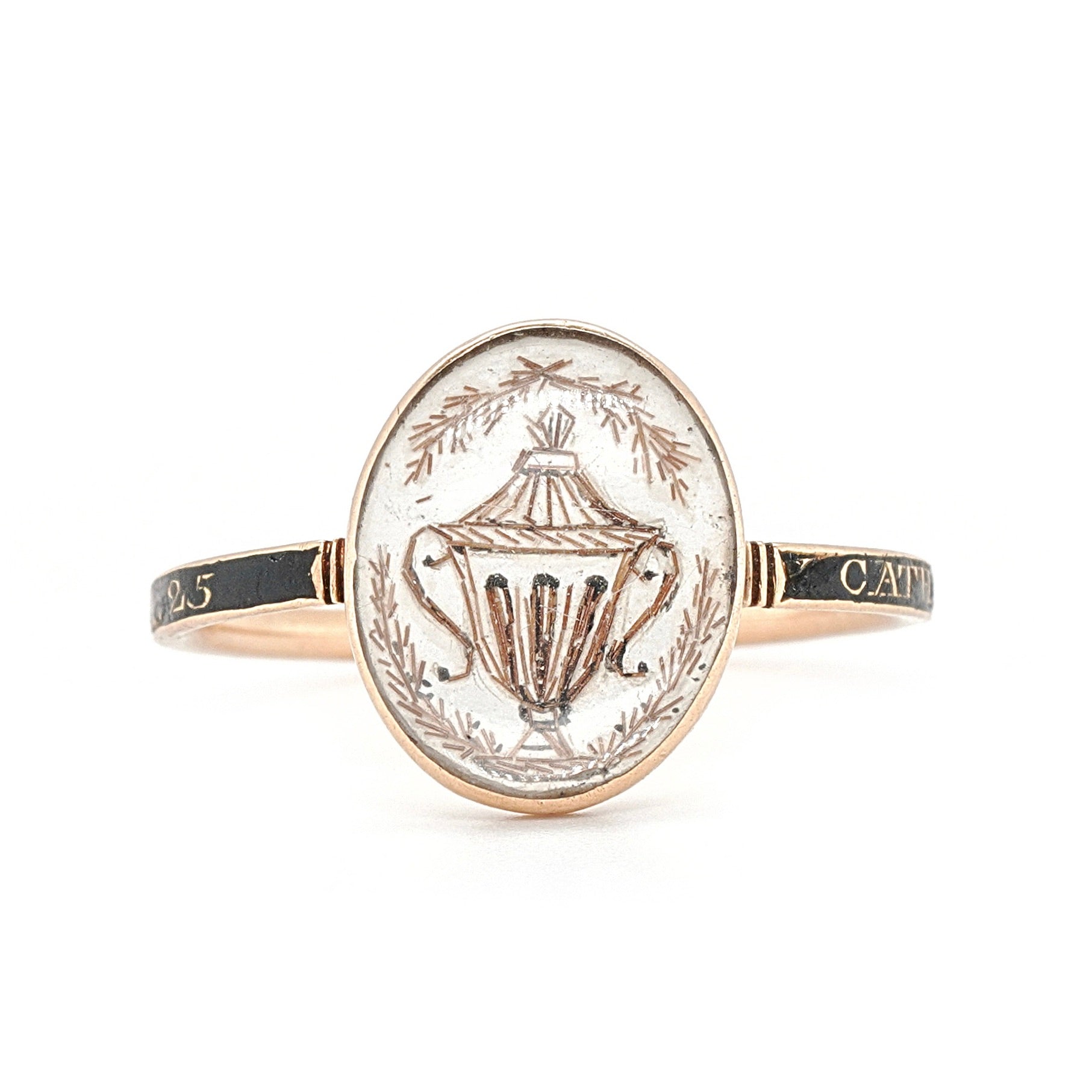 Georgian Urn Memorial Ring-Charlotte Sayers Antique Jewellery