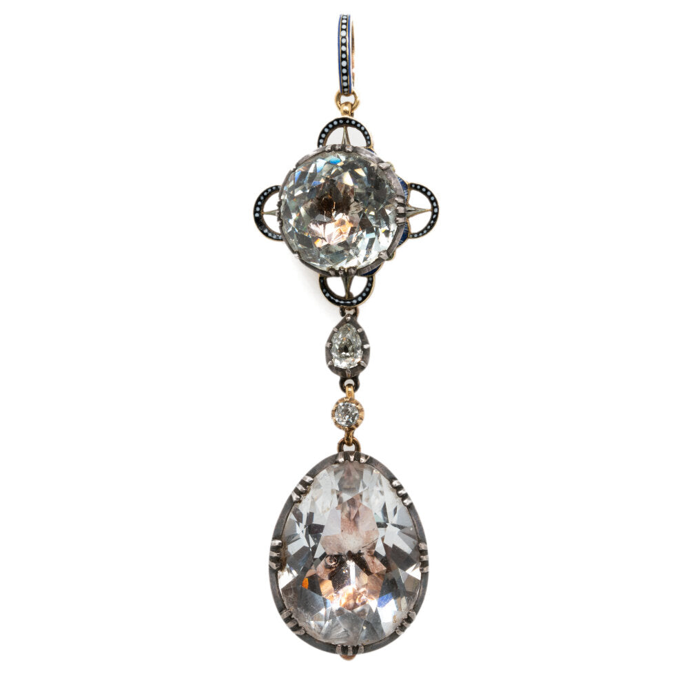 Giuliano Gem Set Pendant-Charlotte Sayers Antique Jewellery