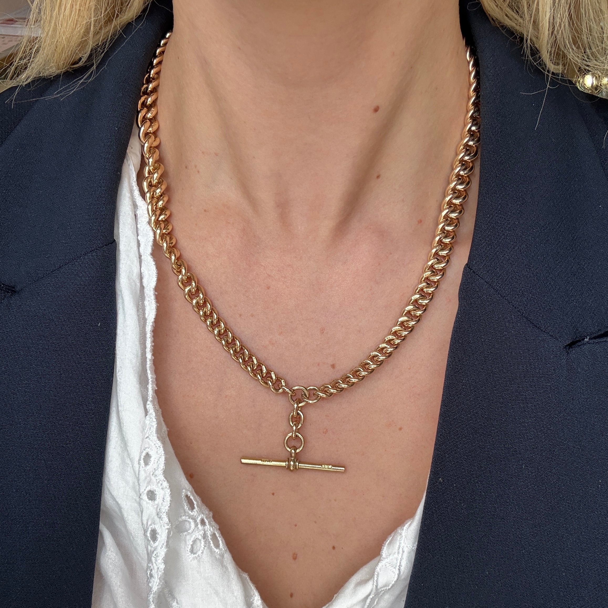 Gold Albert Chain-Charlotte Sayers Antique Jewellery