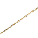 Gold Brilliant-Cut Diamond Bracelet-Charlotte Sayers Antique Jewellery