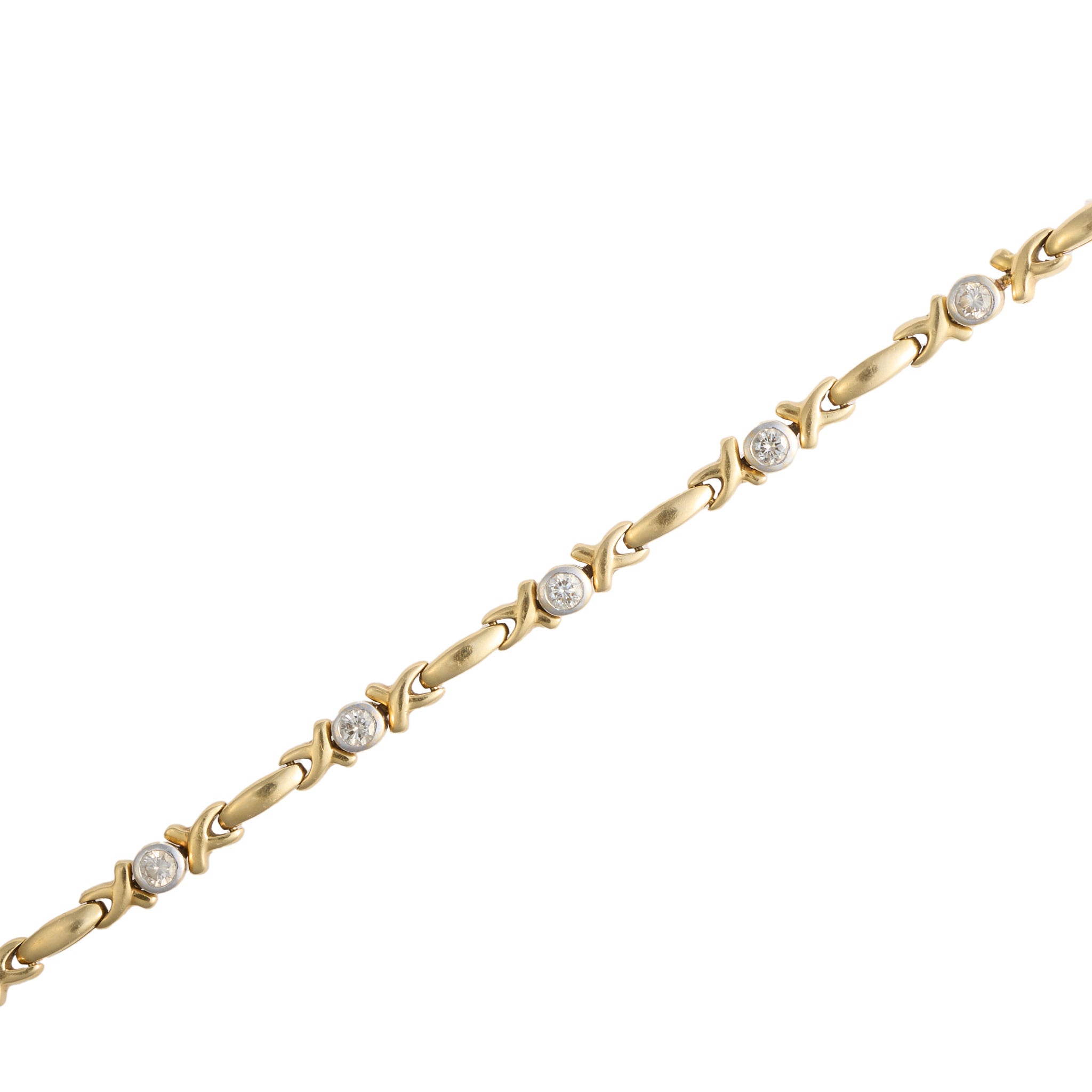 Gold Brilliant-Cut Diamond Bracelet-Charlotte Sayers Antique Jewellery