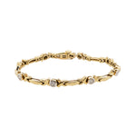 Gold Brilliant-Cut Diamond Bracelet-Charlotte Sayers Antique Jewellery