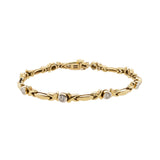 Gold Brilliant-Cut Diamond Bracelet-Charlotte Sayers Antique Jewellery