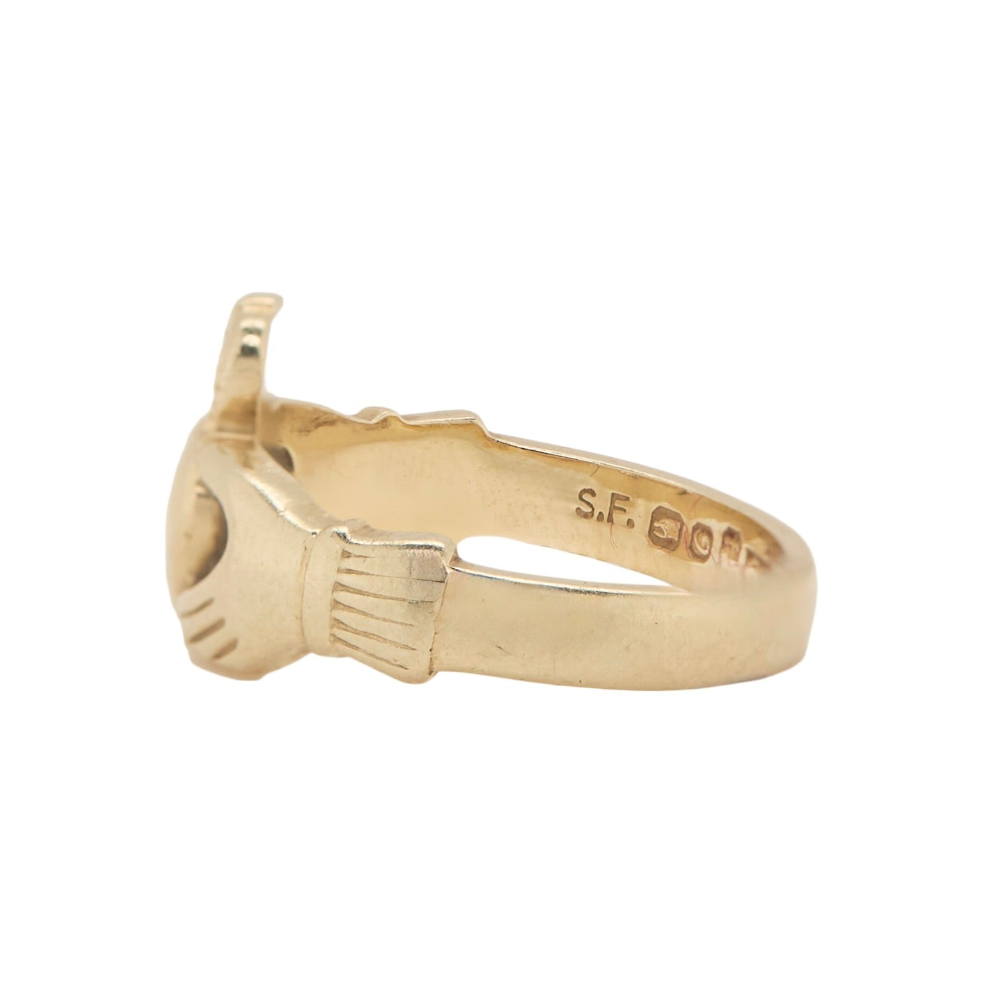 Gold Claddagh Ring-Charlotte Sayers Antique Jewellery