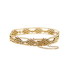 Gold Gate-Link Bracelet-Charlotte Sayers Antique Jewellery