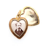 Gold Heart Locket / Pendant-Charlotte Sayers Antique Jewellery