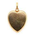 Gold Heart Locket / Pendant-Charlotte Sayers Antique Jewellery