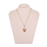 Gold Heart Pendant Necklace-Charlotte Sayers Antique Jewellery