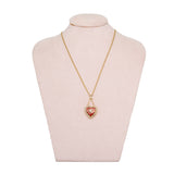 Gold Heart Pendant Necklace-Charlotte Sayers Antique Jewellery
