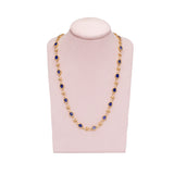 Gold Lapis Lazuli Necklace-Charlotte Sayers Antique Jewellery