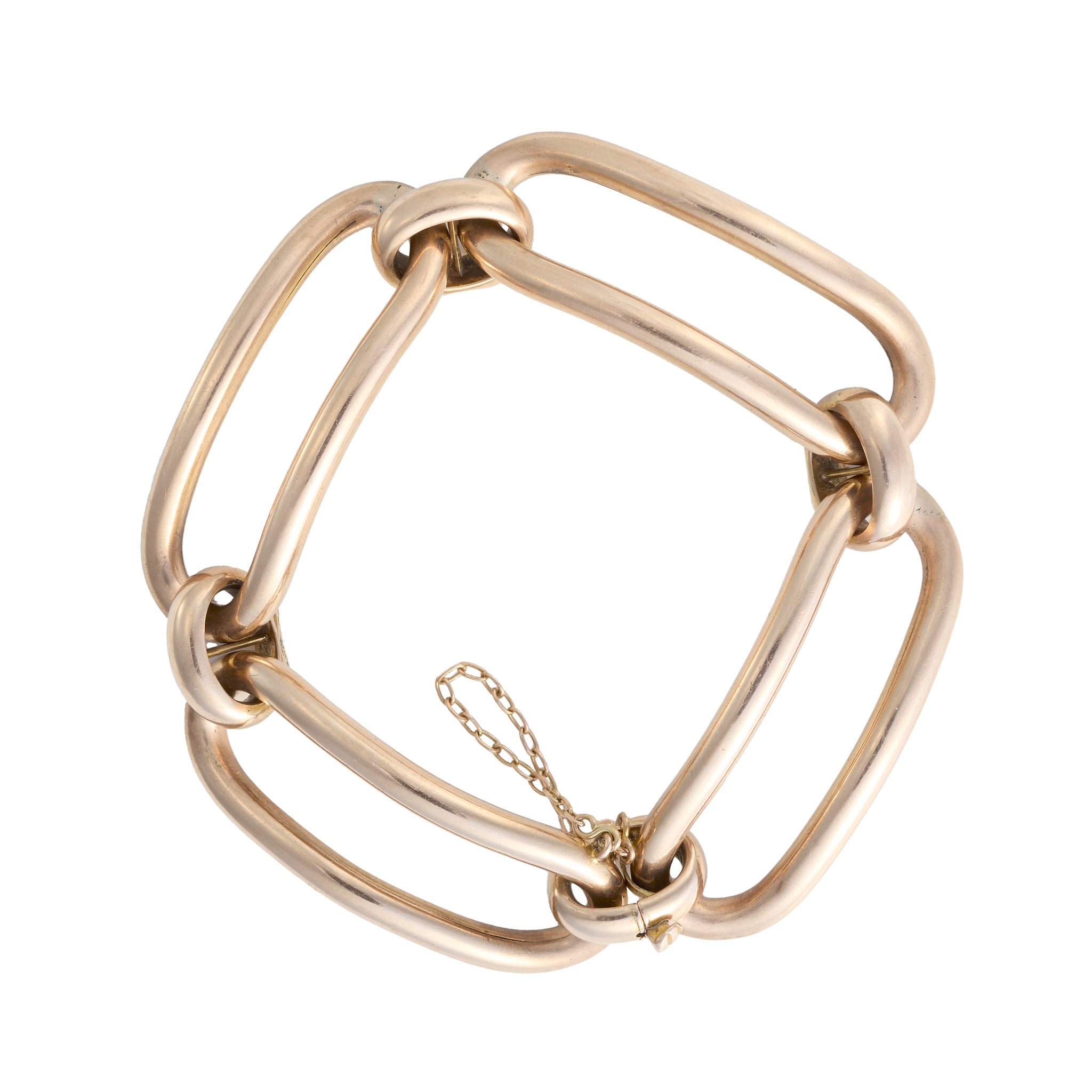 Gold Link Bracelet-Charlotte Sayers Antique Jewellery