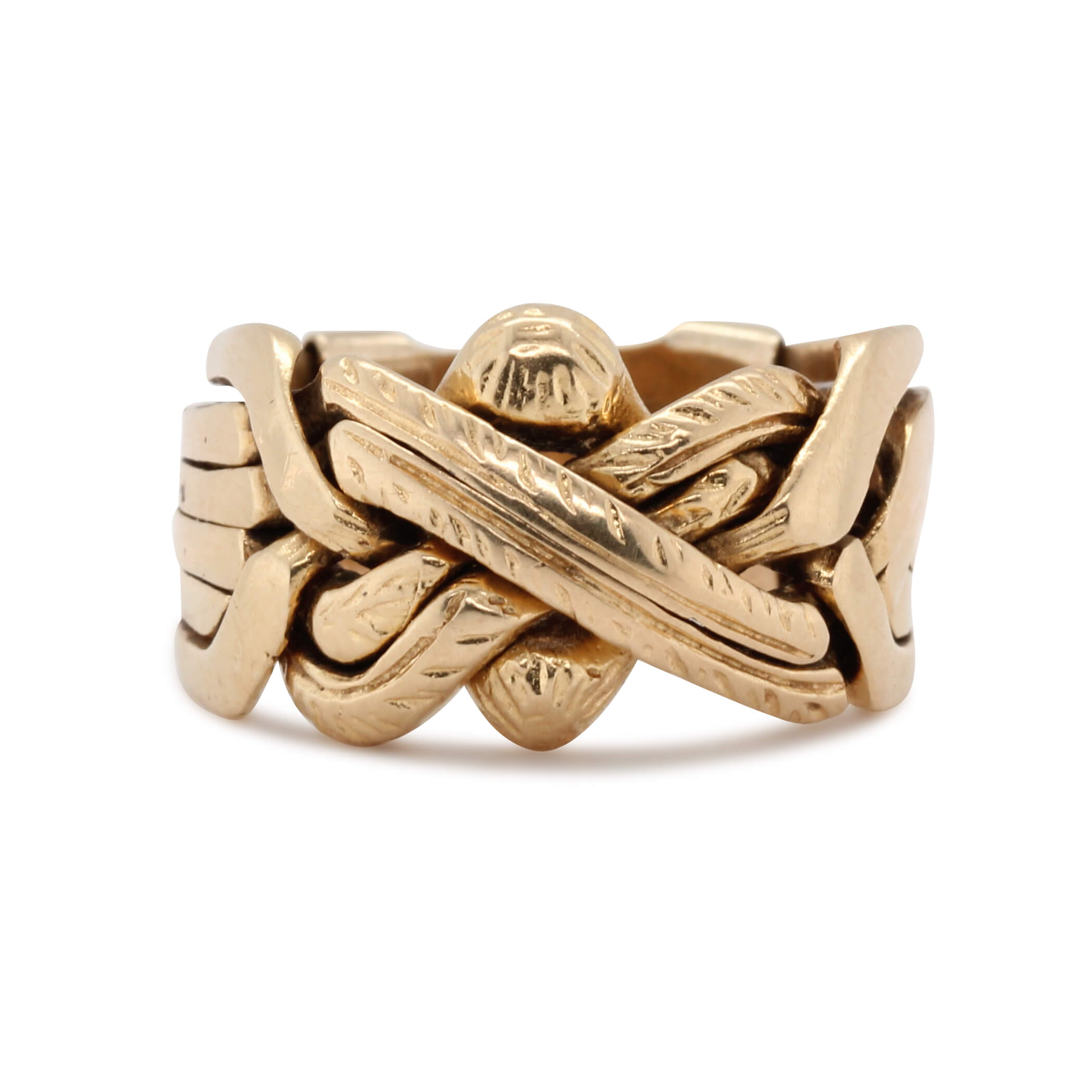 Gold Puzzle Ring-Charlotte Sayers Antique Jewellery