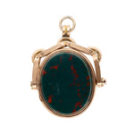 Gold Spinning Fob and Locket-Charlotte Sayers Antique Jewellery