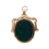 Gold Spinning Fob and Locket-Charlotte Sayers Antique Jewellery
