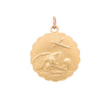Gold St Christopher Pendant-Charlotte Sayers Antique Jewellery