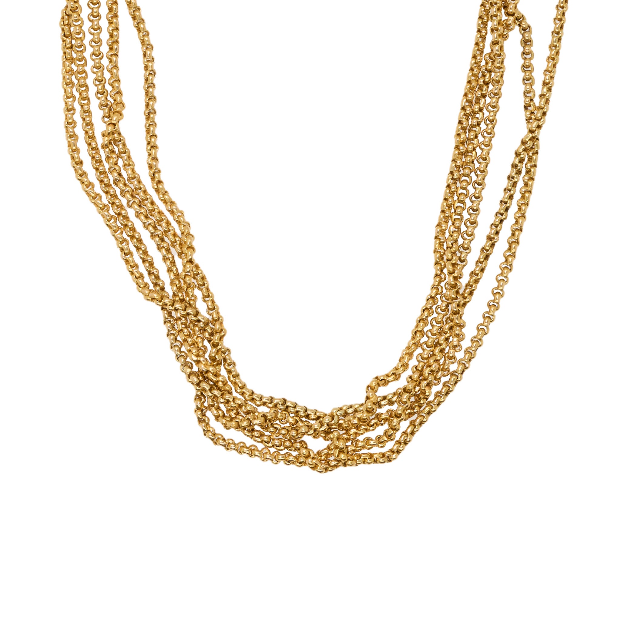 Gold Trace-link Necklace-Charlotte Sayers Antique Jewellery