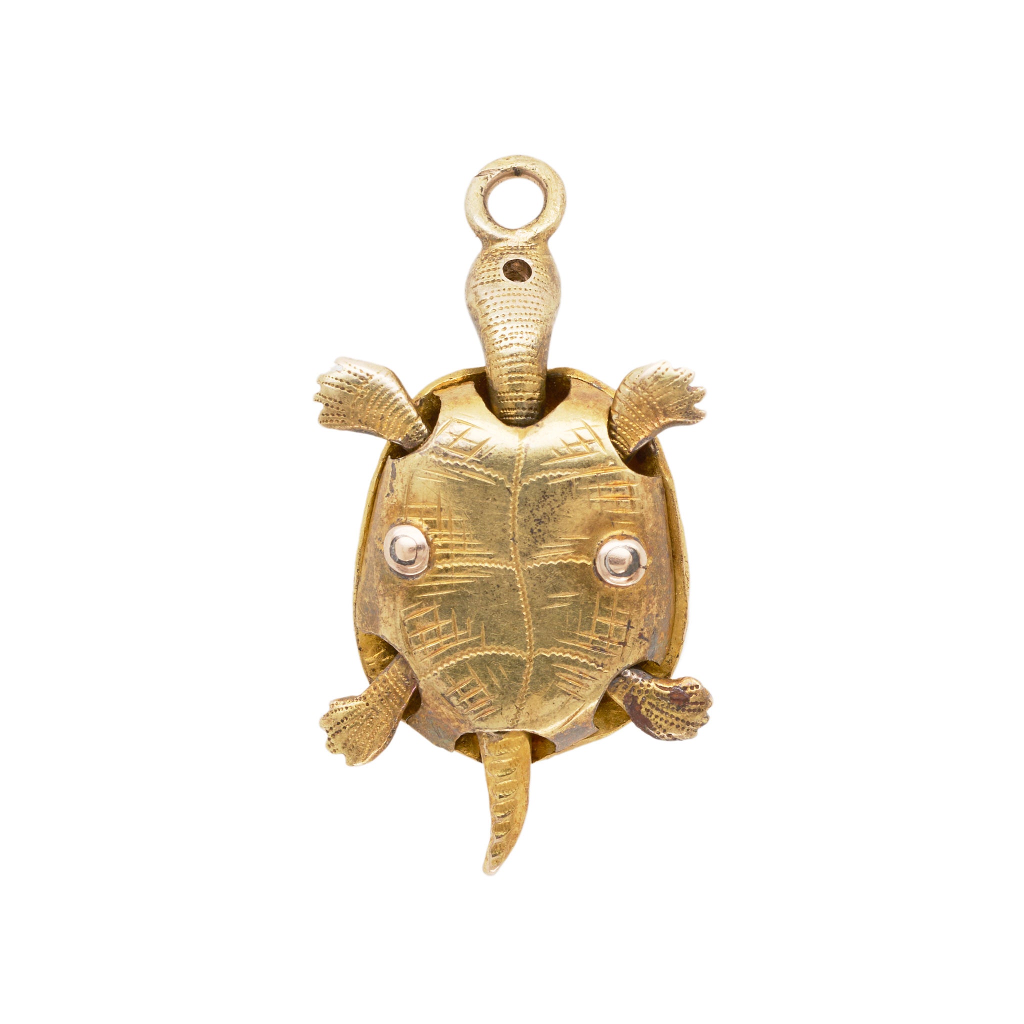 Gold Turtle Pendant-Charlotte Sayers Antique Jewellery