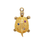 Gold Turtle Pendant-Charlotte Sayers Antique Jewellery