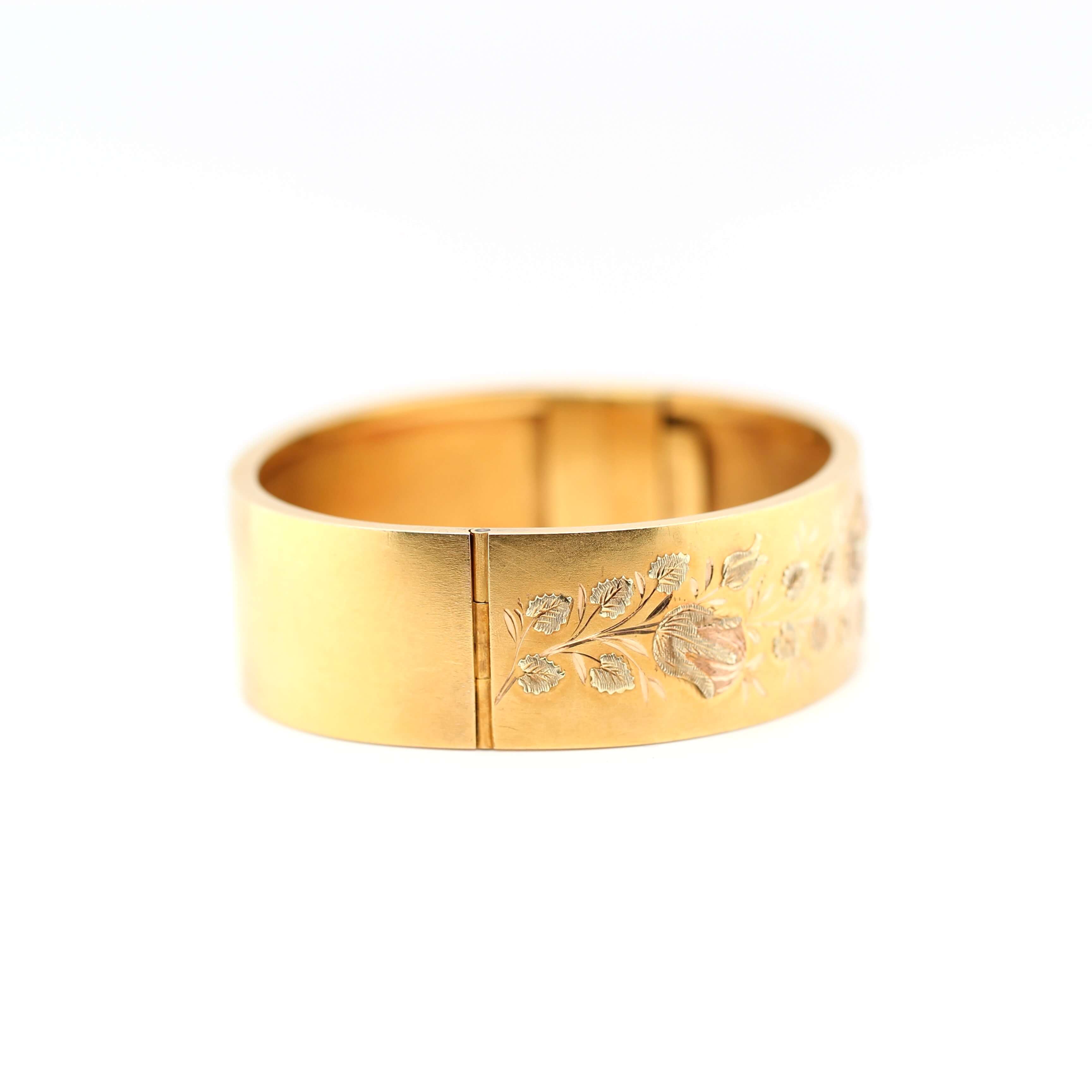 Gold Victorian Bangle-Charlotte Sayers Antique Jewellery