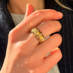 Gold and Diamond Band Ring-Charlotte Sayers Antique Jewellery
