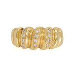 Gold and Diamond Band Ring-Charlotte Sayers Antique Jewellery