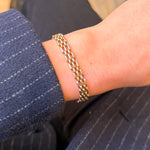 Gold and Platinum Gate Bracelet-Charlotte Sayers Antique Jewellery