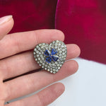 Good Luck Clover Heart Brooch-Charlotte Sayers Antique Jewellery
