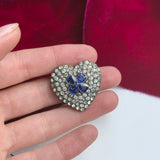 Good Luck Clover Heart Brooch-Charlotte Sayers Antique Jewellery