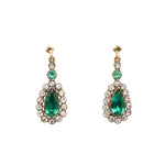 Green Paste Earrings-Charlotte Sayers Antique Jewellery