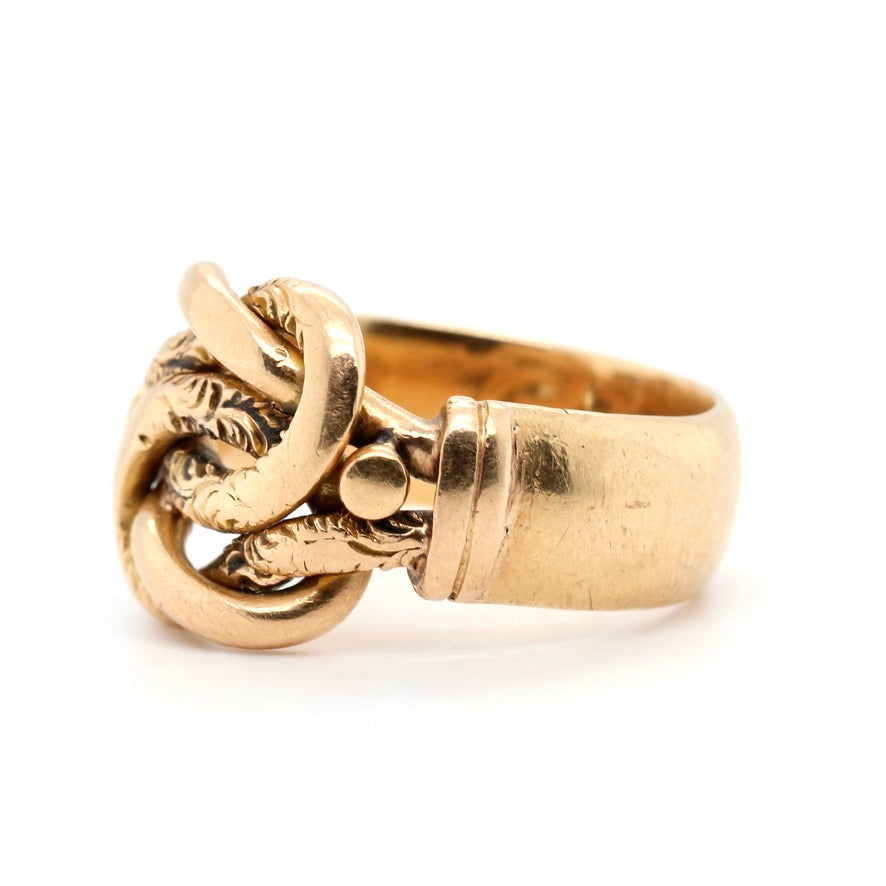 Heavy Edwardian Knot Ring-Charlotte Sayers Antique Jewellery