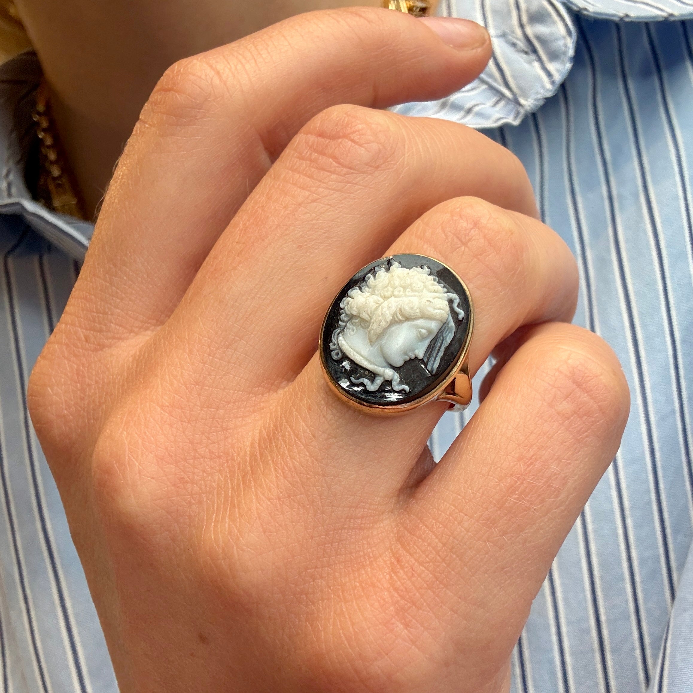 Hermes Cameo Ring-Charlotte Sayers Antique Jewellery