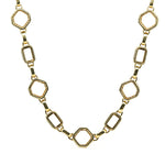 Hexagonal Link Diamond Necklace-Charlotte Sayers Antique Jewellery