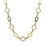 Hexagonal Link Diamond Necklace-Charlotte Sayers Antique Jewellery