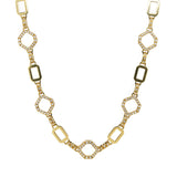 Hexagonal Link Diamond Necklace-Charlotte Sayers Antique Jewellery