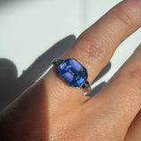Georgian Ceylon Sapphire Basket Ring