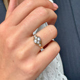Georgian Natural Pearl and Diamond Ring