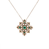 Iberian 18th Century Emerald Pendant-Charlotte Sayers Antique Jewellery