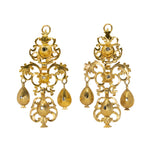 Iberian 18th Century Girandole Earrings-Charlotte Sayers Antique Jewellery