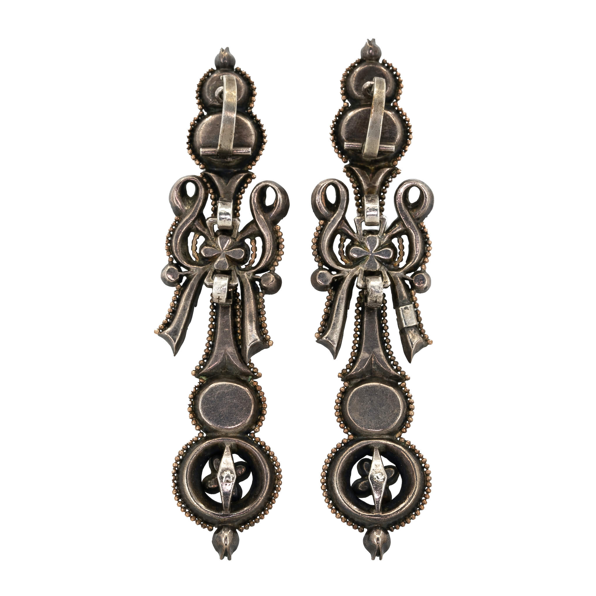 Iberian Chrysoberyl Earrings-Charlotte Sayers Antique Jewellery