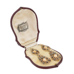 Iberian Diamond Drop Earrings-Charlotte Sayers Antique Jewellery