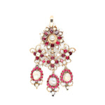 Iberian Garnet and Pearl Pendant-Charlotte Sayers Antique Jewellery