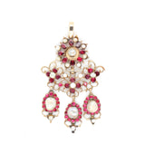 Iberian Garnet and Pearl Pendant-Charlotte Sayers Antique Jewellery