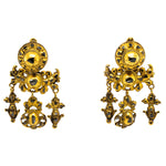 Iberian Girandole Diamond Earrings-Charlotte Sayers Antique Jewellery