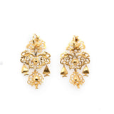 Iberian Gold and Diamond Earrings-Charlotte Sayers Antique Jewellery