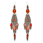 Iberian Paste Drop Earrings-Charlotte Sayers Antique Jewellery